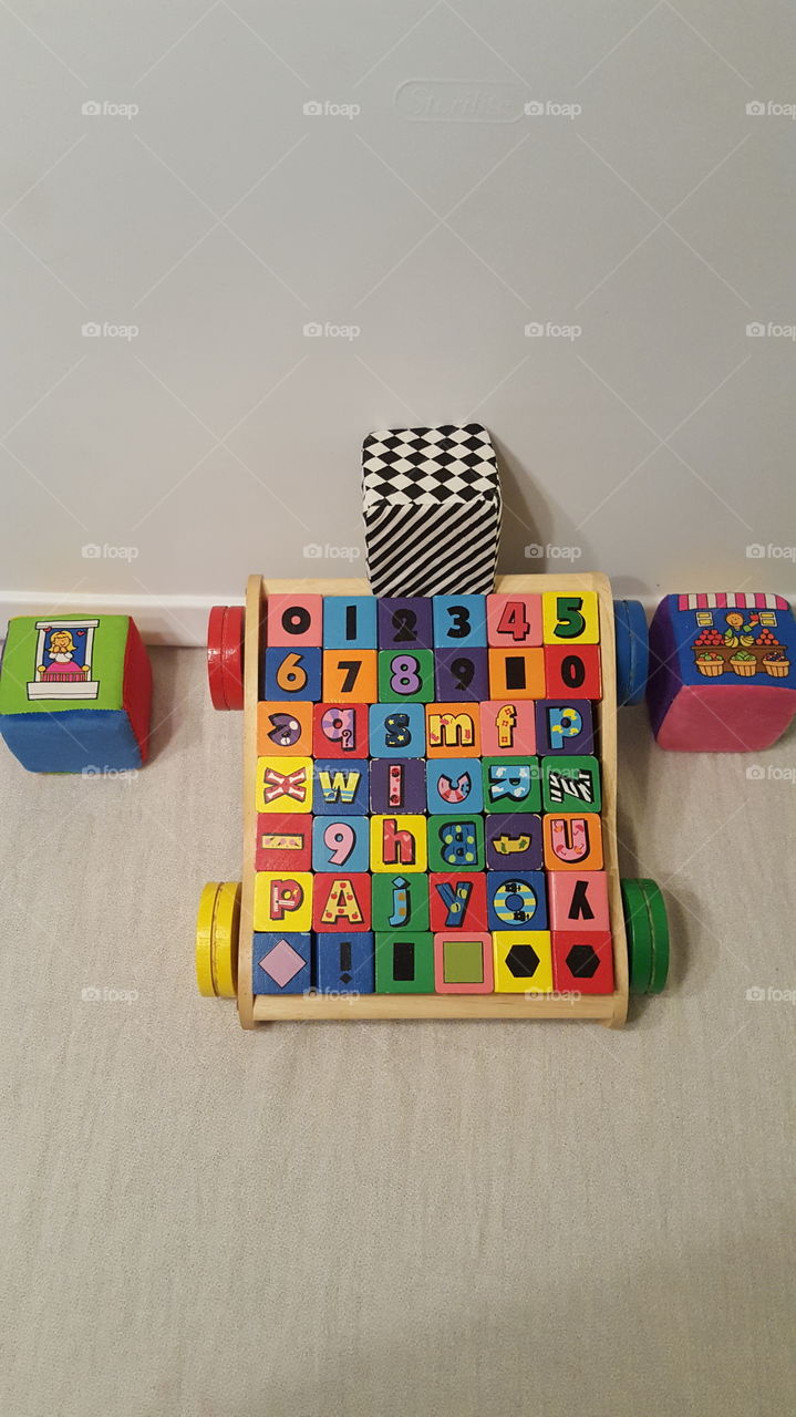 Toy blocks display