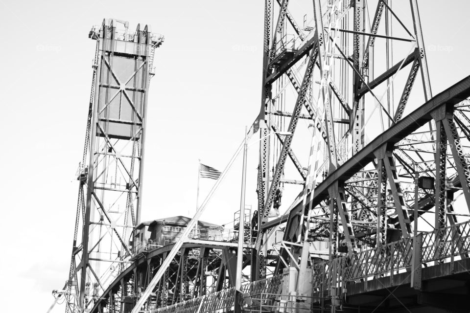 Black and white drawbridge 