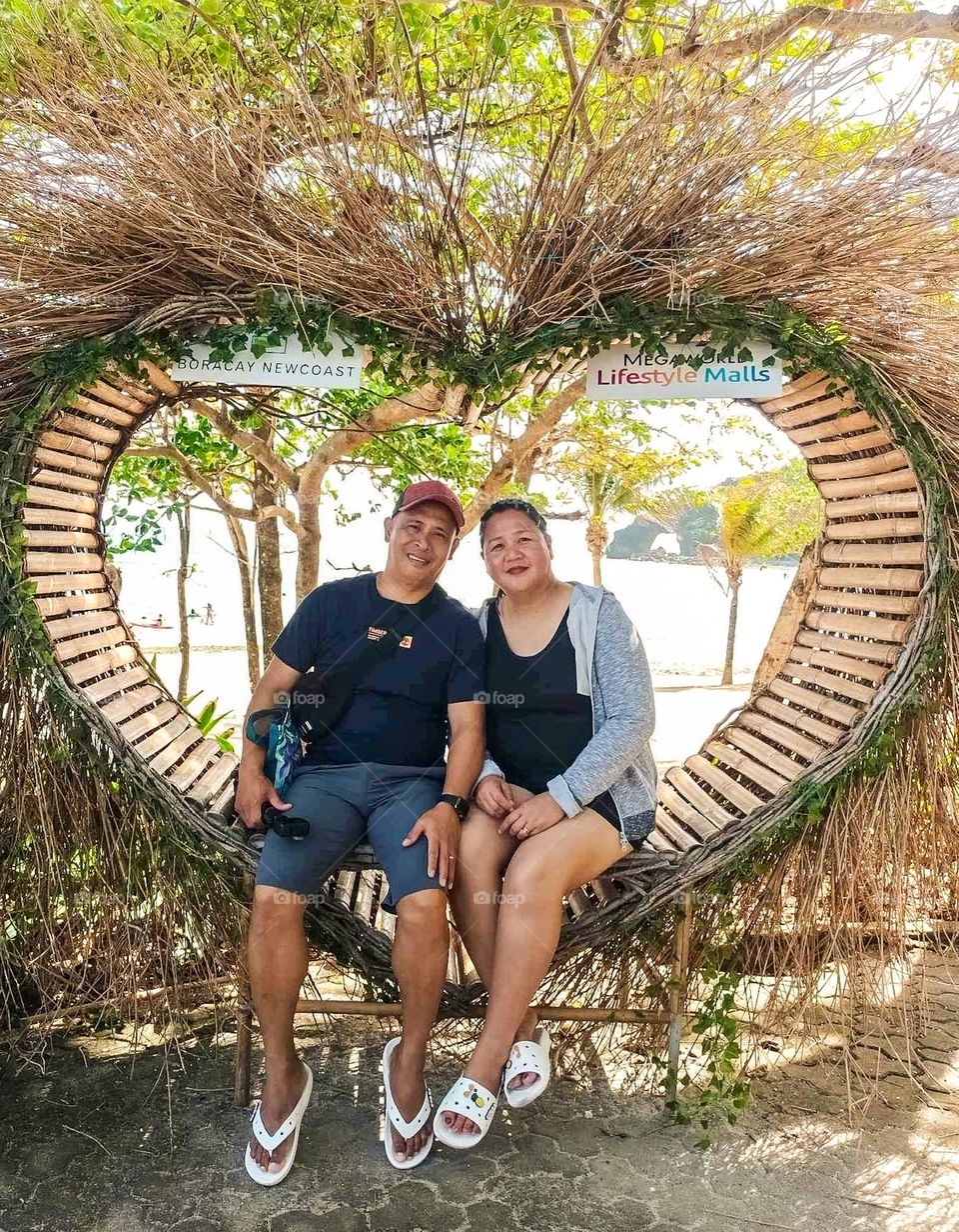 Me and my Hubby during summer vacation at the beach