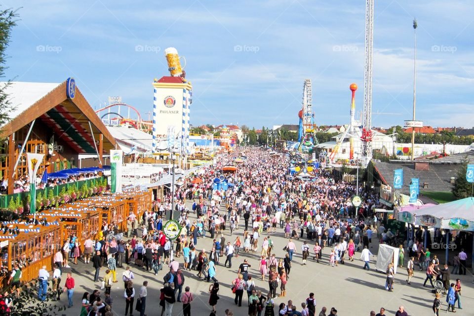 Crowds at Oktoberfest 