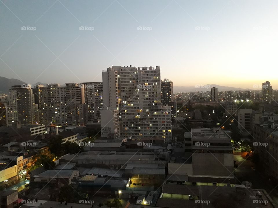 vista sur de la Ciudad de Santiago