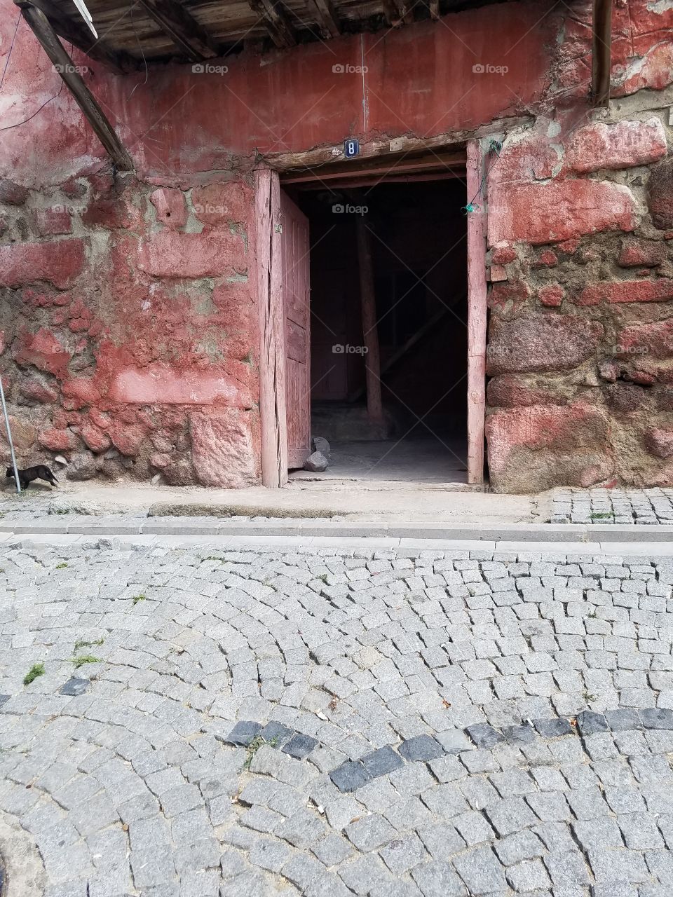 ankara castle in Turkey,  an open doorway