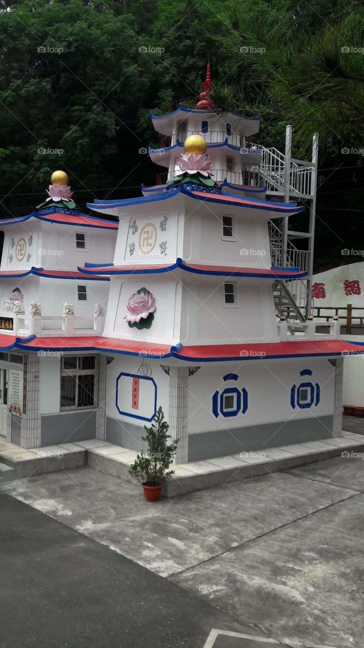 a colourful lutos building