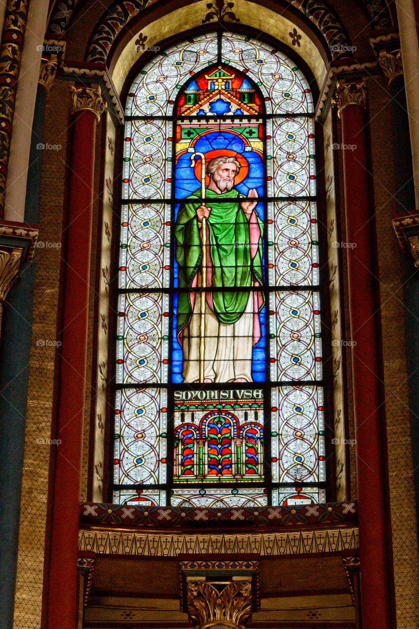 detail of the ceiling of the cathedral country