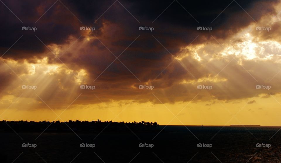 Evening sky at dusk