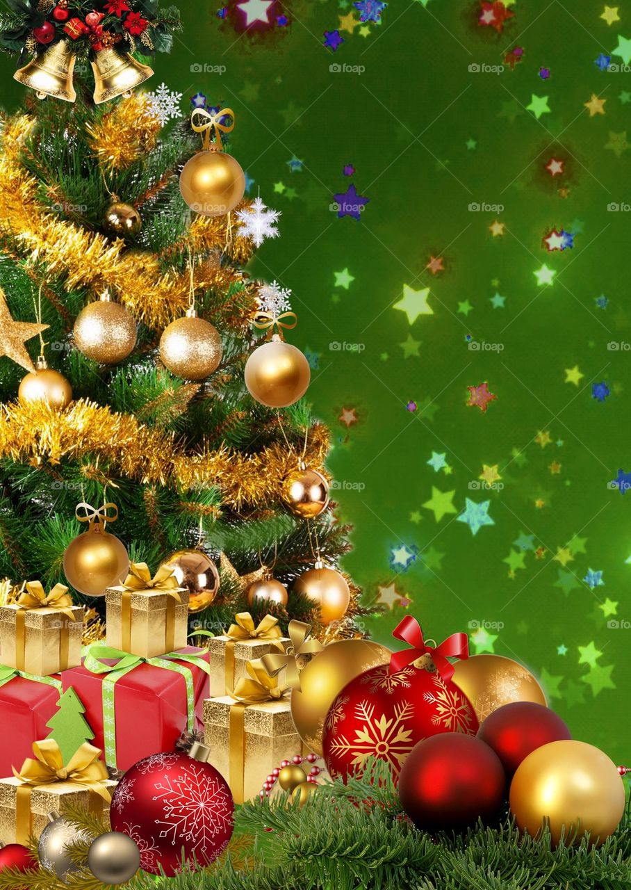 Winter Christmas tree