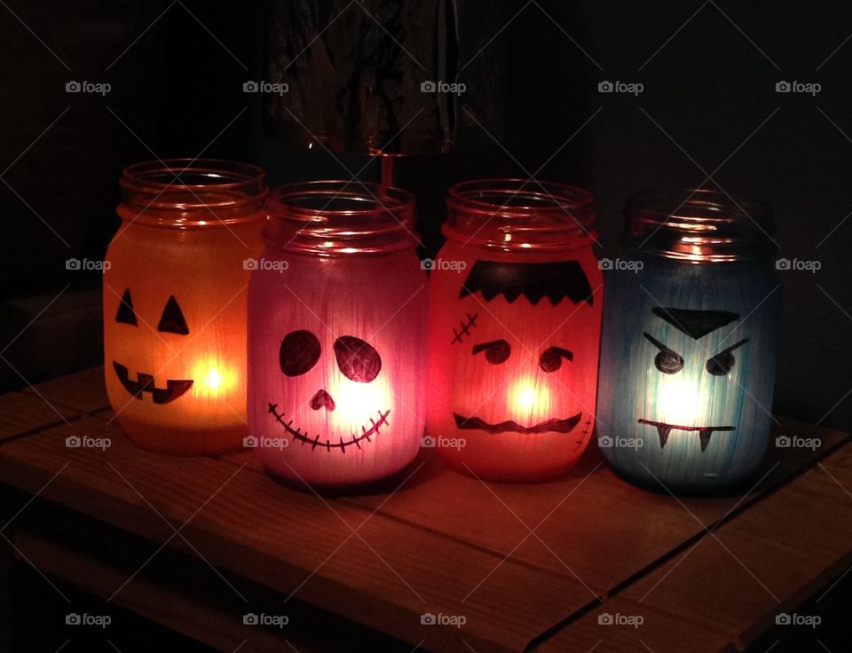 Halloween mason jars
