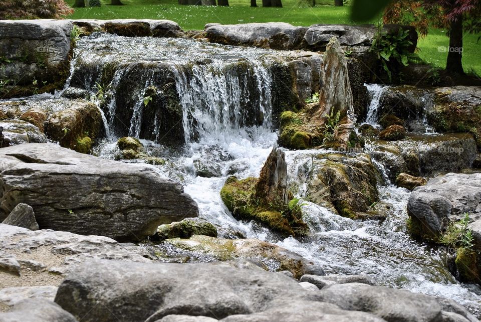 Rocks and water