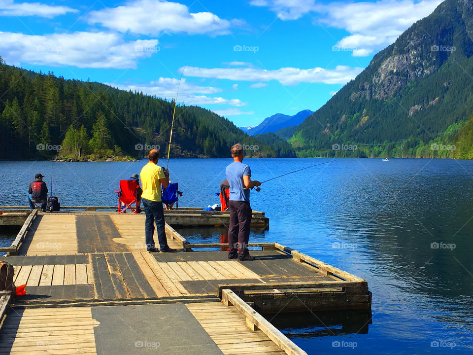 Fishing at the lake in beautiful British Columbia
