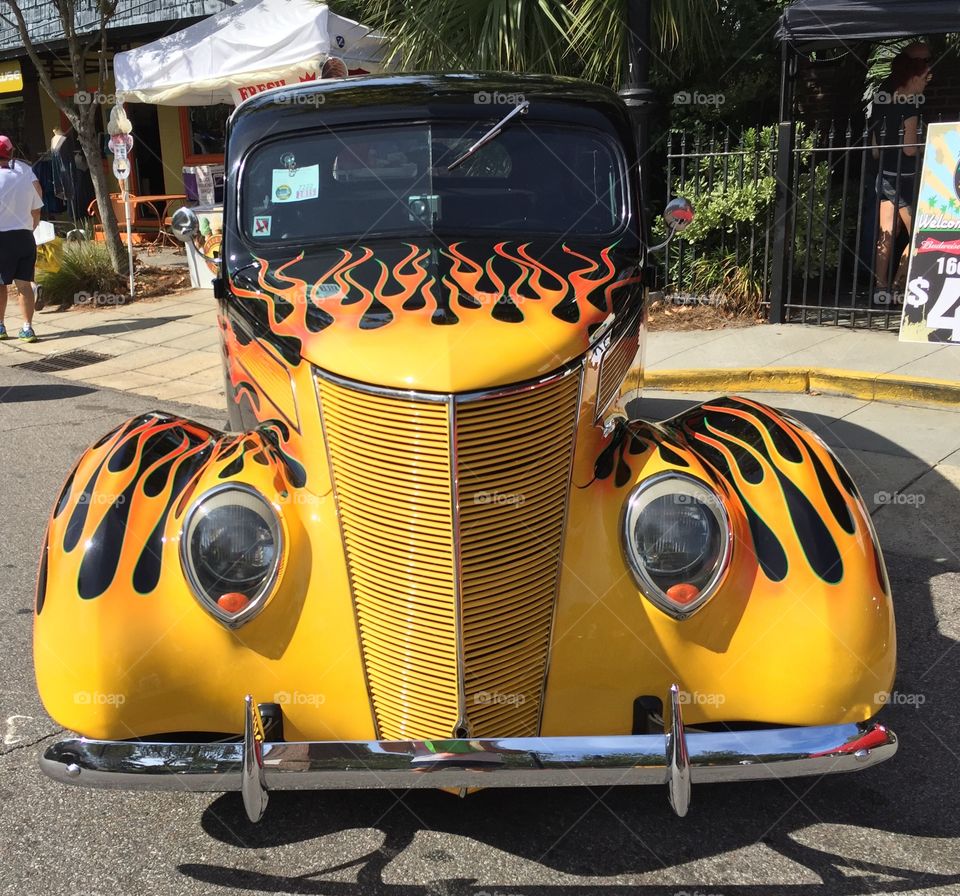 Vintage Yellow Car