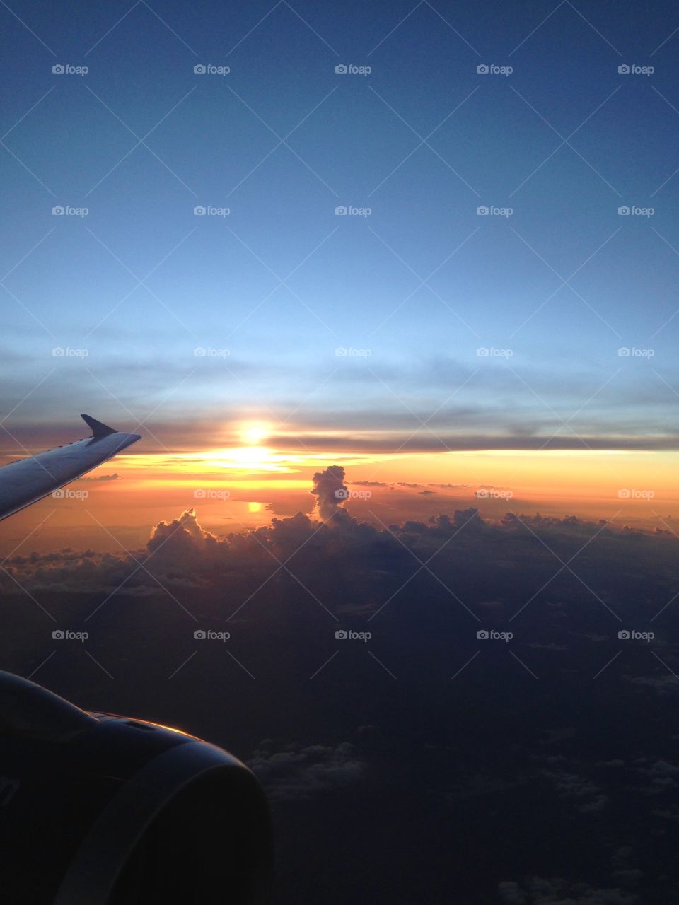 Flying into the sunset 