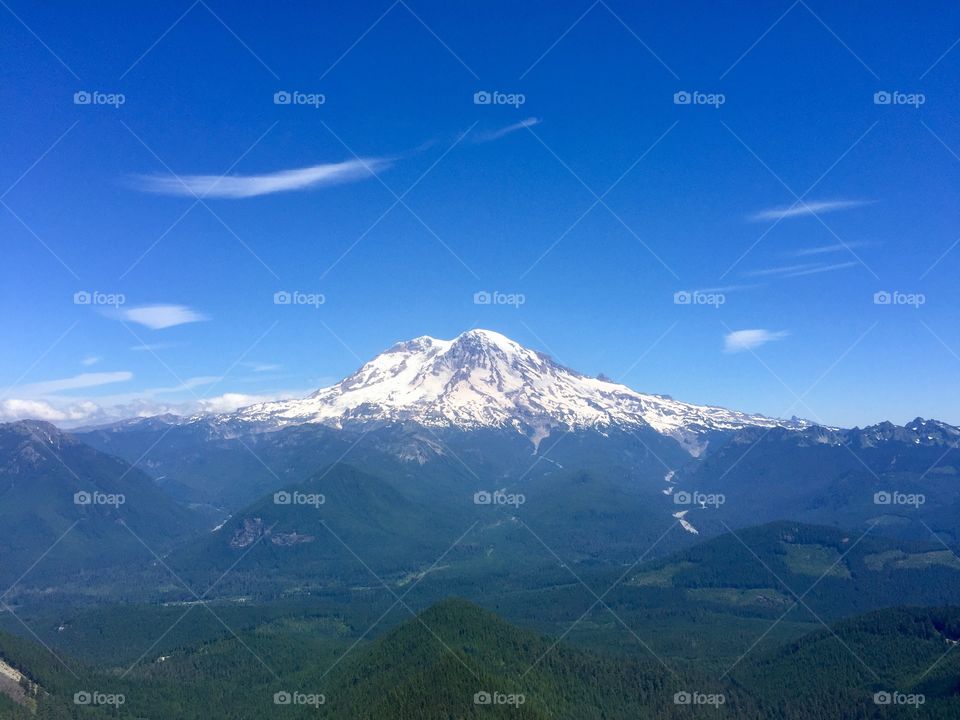 |July 2018| view of Mount Rainier from High Rock Lookout near Ashford, WA. 