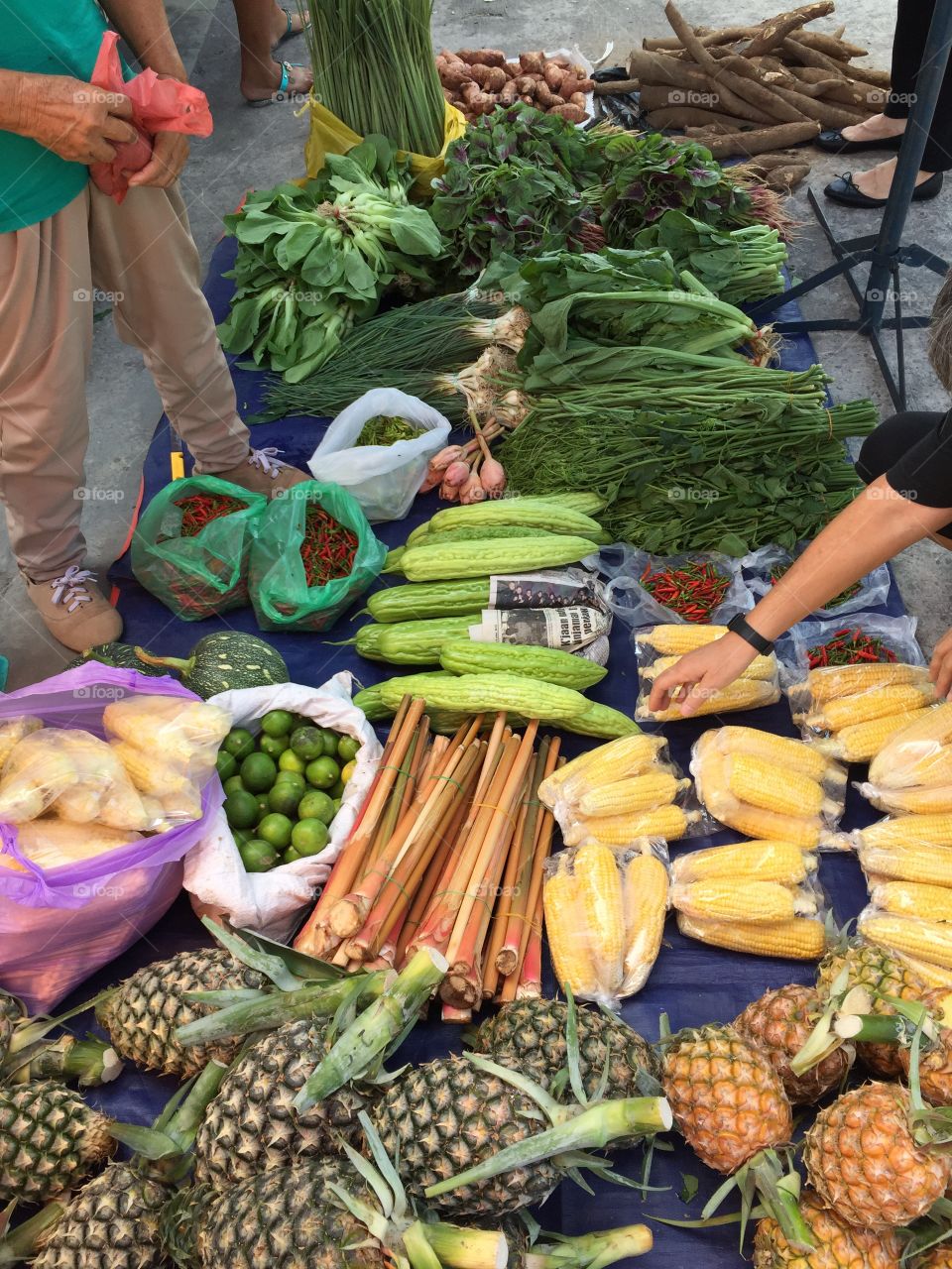 dresh vegetables at farmers market