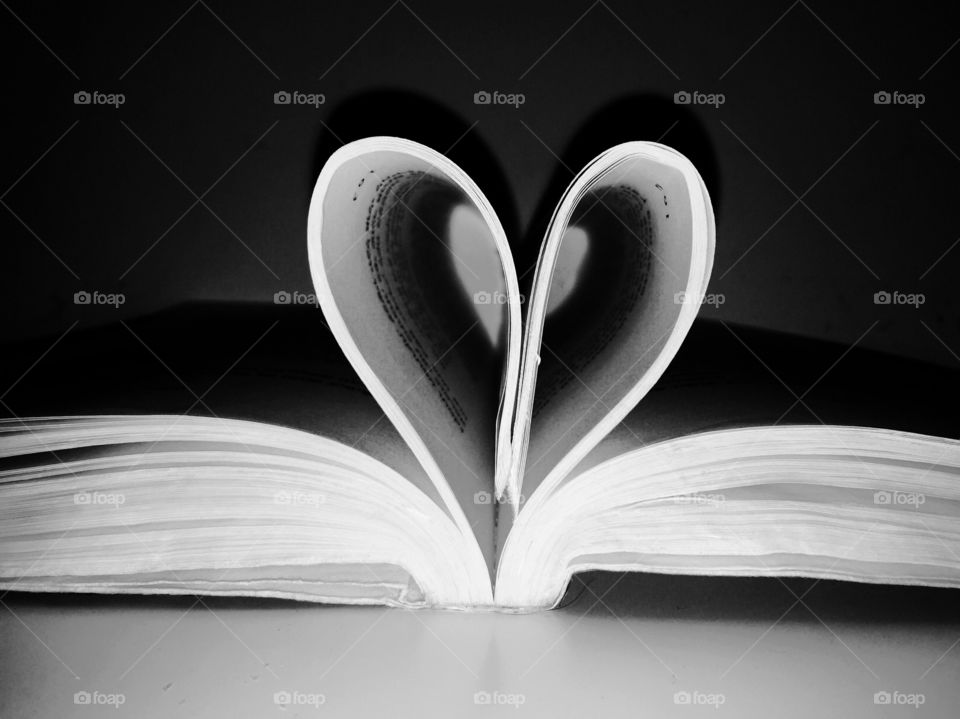 Heart shape made from pages