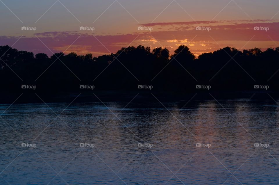 Sunset over the Arkansas  River