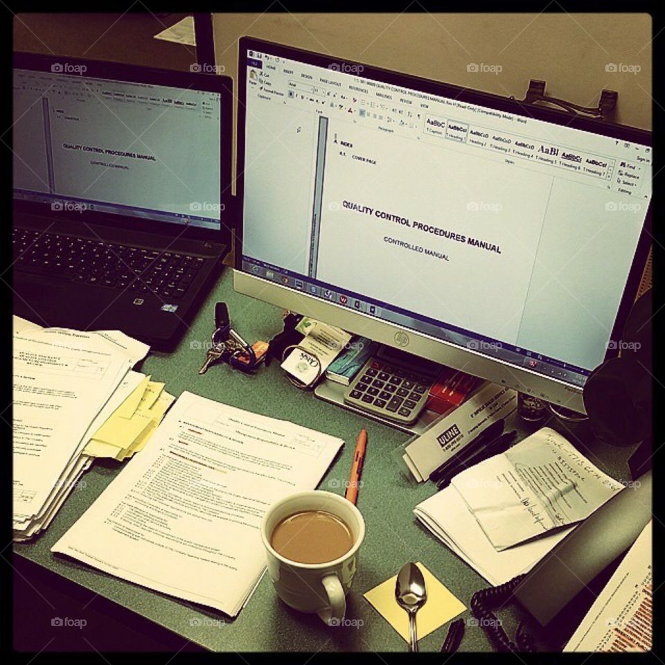 My desk. So much work