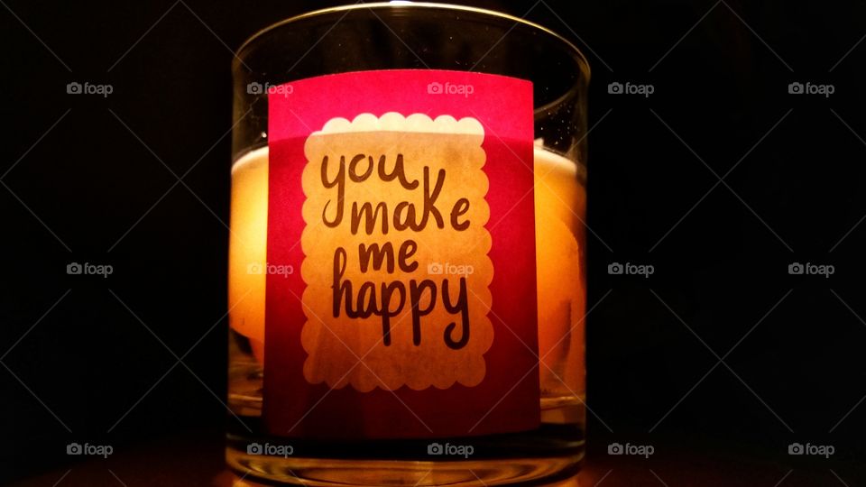 you make me happy candle