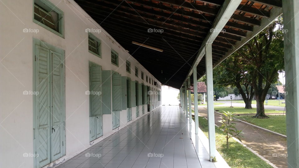 Long terrace, door & window