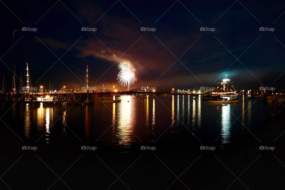 Fireworks over Newport. Took this from the point section in Newport.