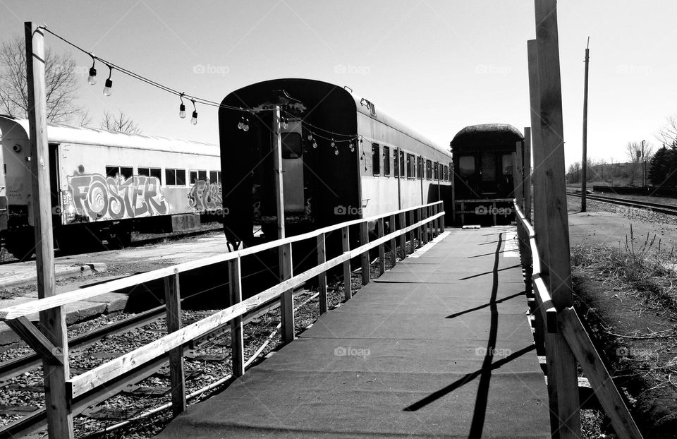 Old Railyard In Black And White