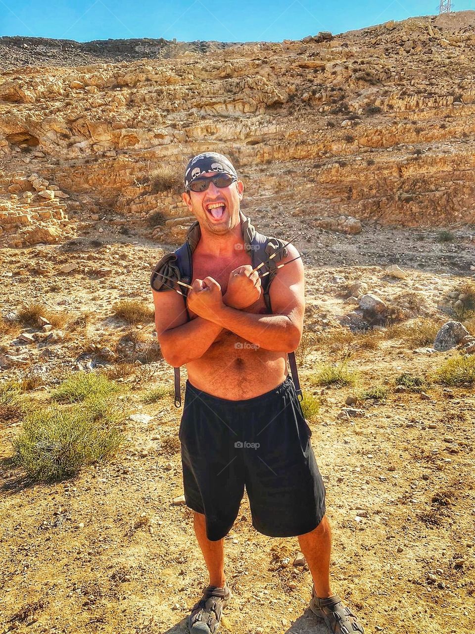 walking on the desert