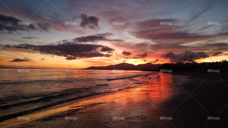 Sunset, Water, Dawn, Dusk, Beach