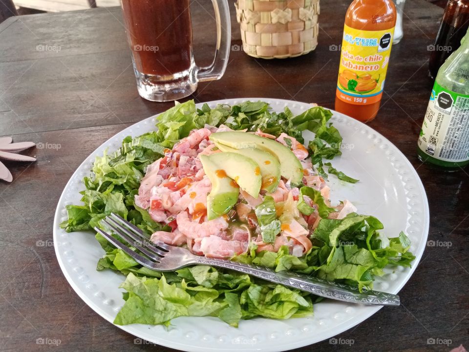 Sea food in Oaxaca