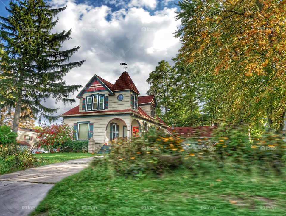 Architecture. Colorful Victorian House