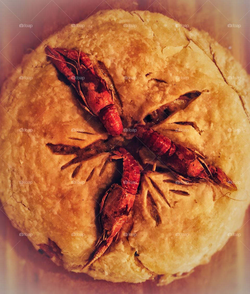 Very Southern Crawfish Pie! Beautifully Crusted, Unique and Colorful! Foap Mission Let’s Eat 🥟