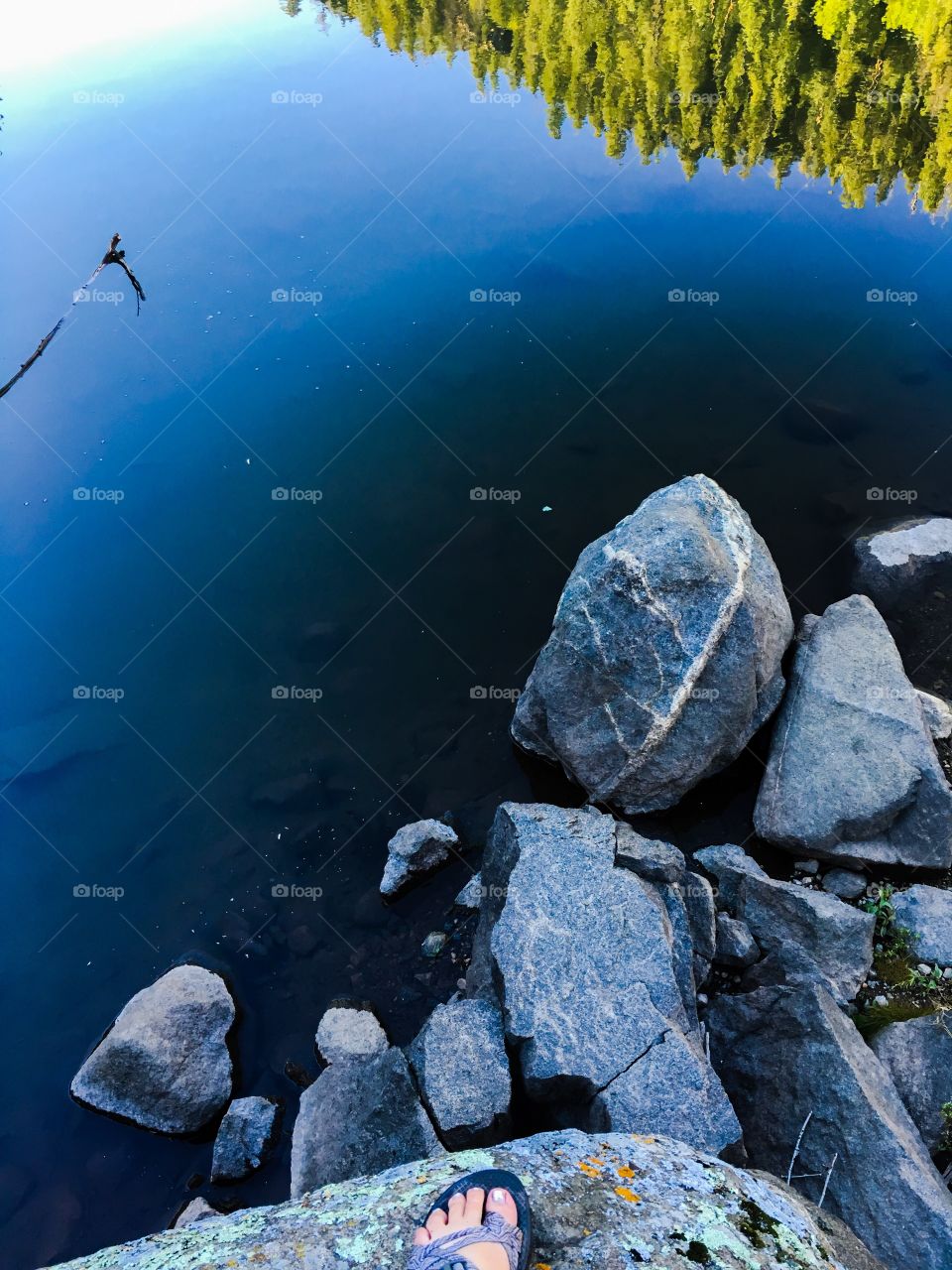 Rocks on shoreline