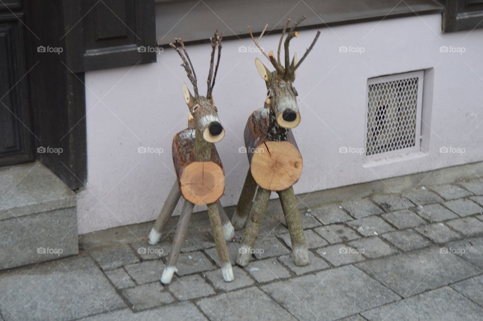 Wooden deers