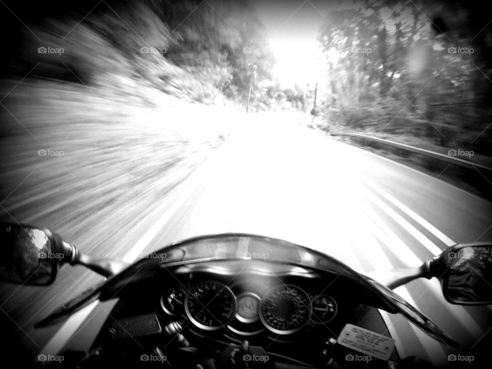 motorcycle at speed
