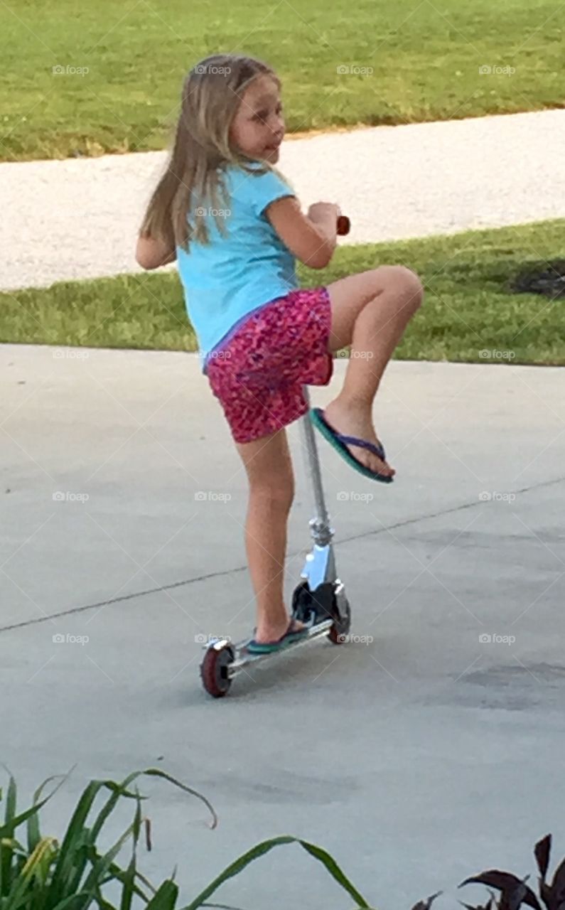 Tricky scooter girl