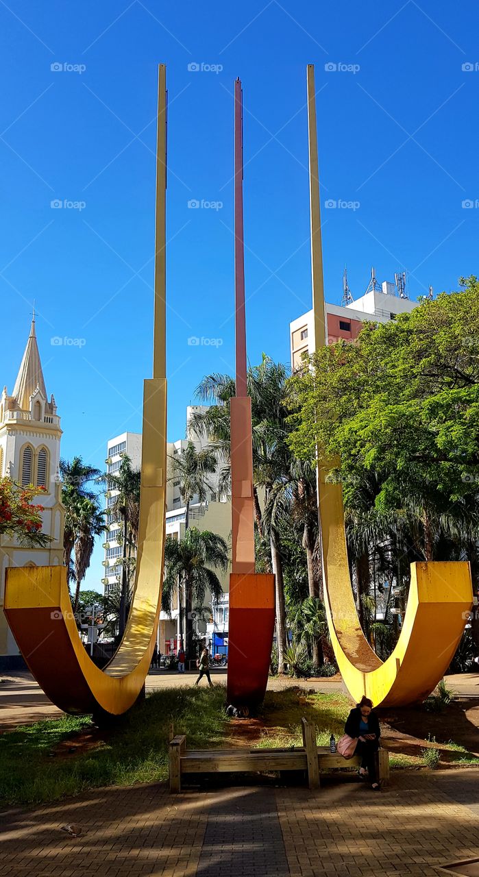 monument porta bandeiras caravelas Jundiai