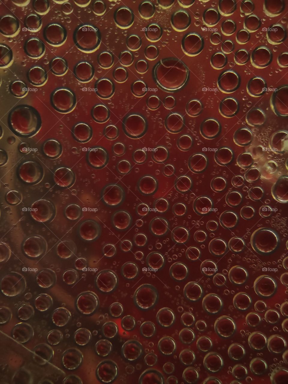Condensation drops on the surface close-up