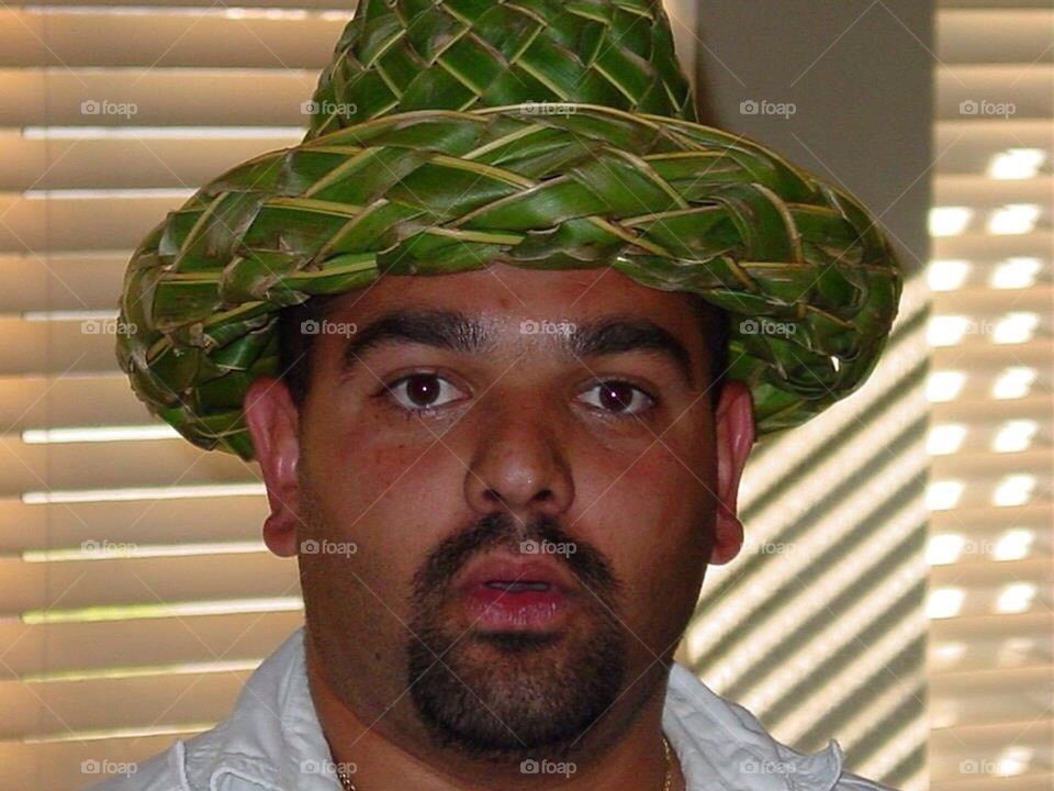 Banana leaf hat
