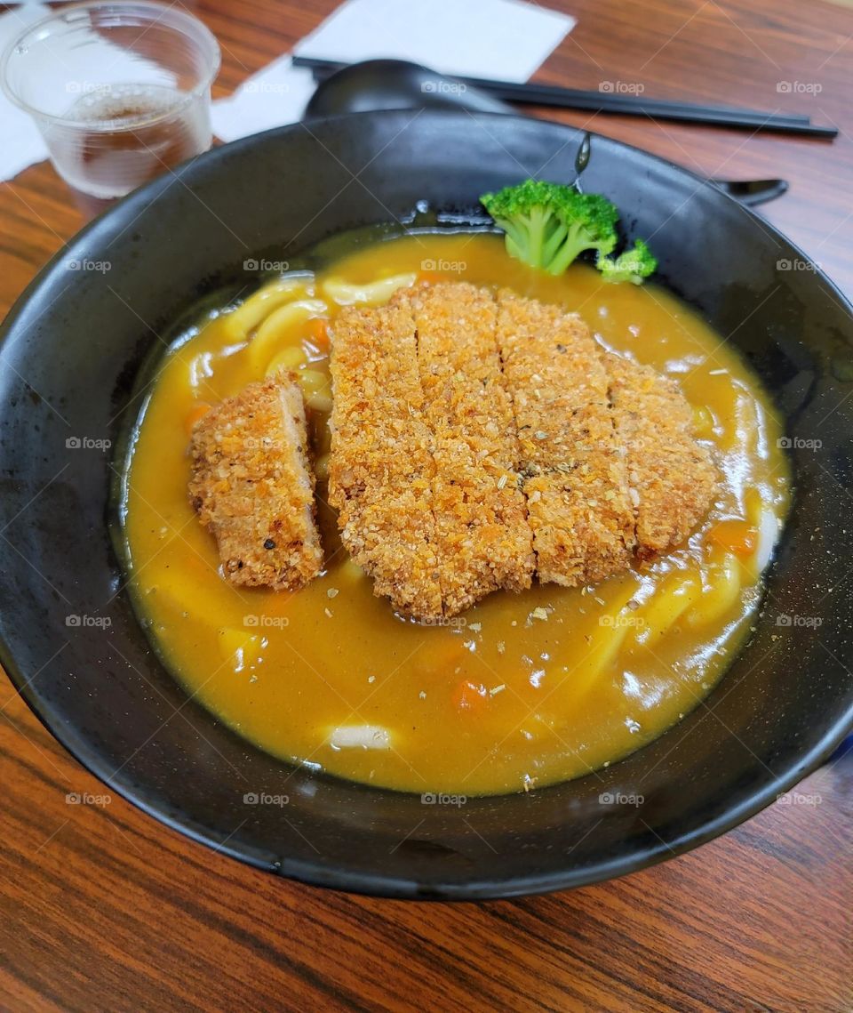 Curry Udon with Tonkatsu