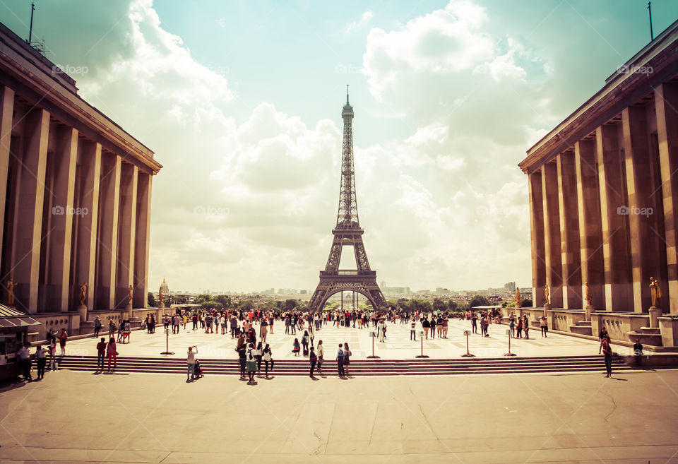 The Eiffel Tower from The Trocadero in Paris