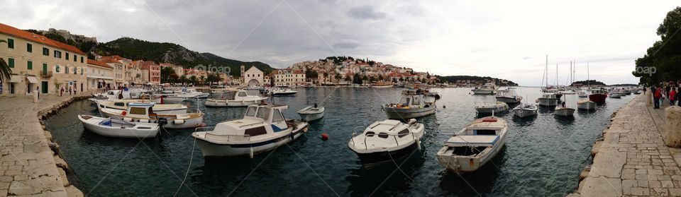 Harbor scene, Hvar, Croatia