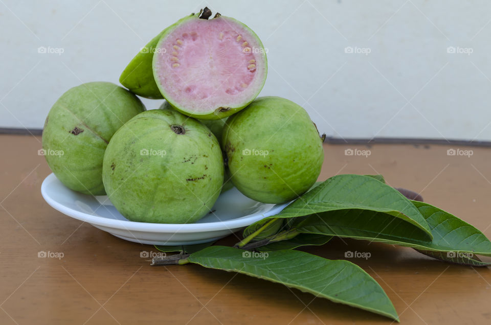 Apple Guava Fruit And Leaves