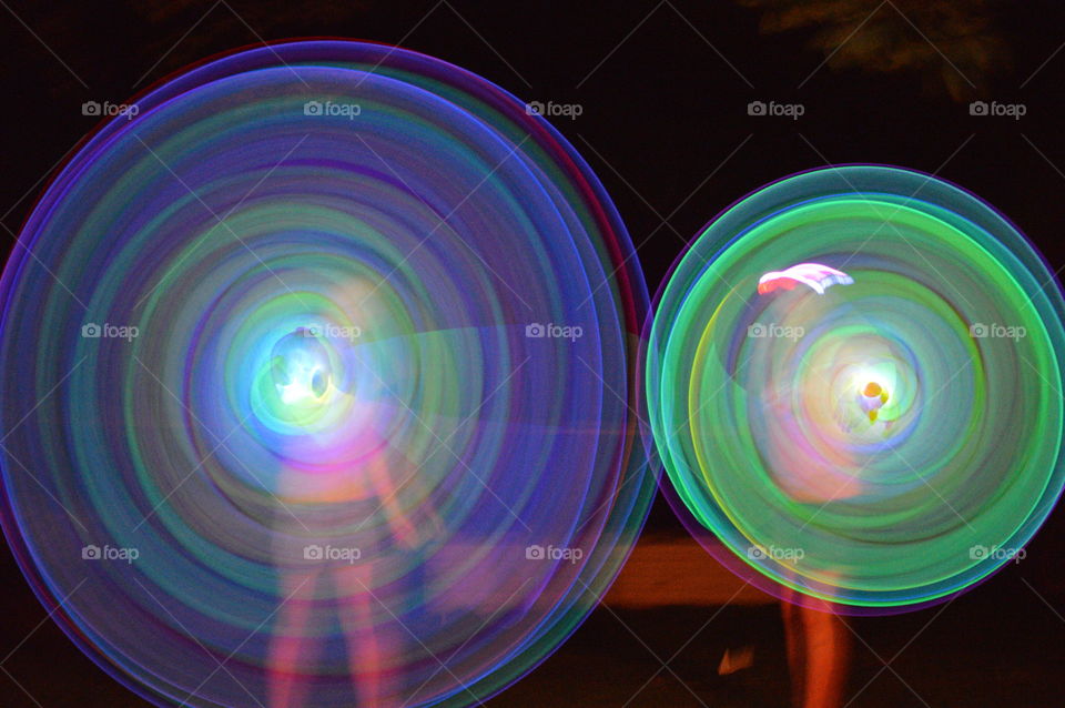 Twirling glow-in-the-dark toys