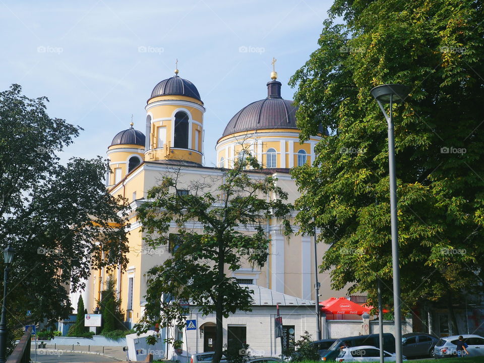 Rolled pleased Catholic Cathedral of St. Alexander in the city of Kiev