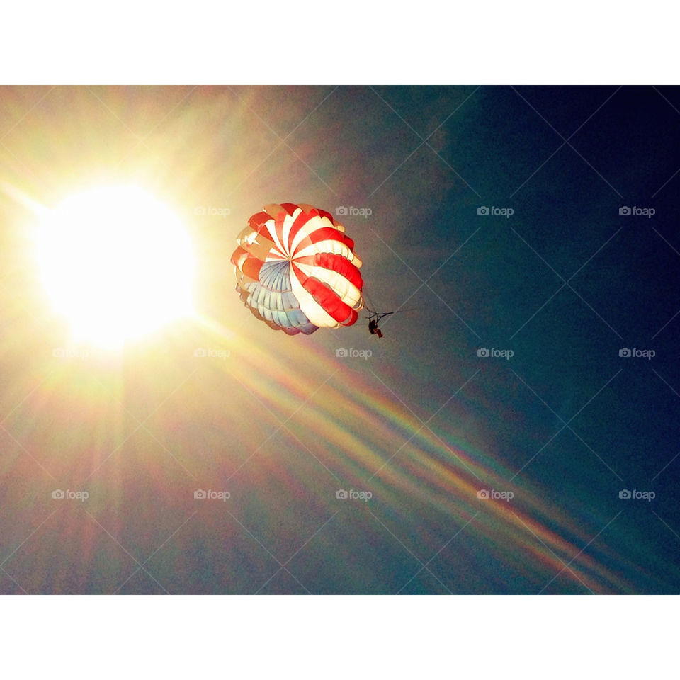 Parasailing at Shoal Bay