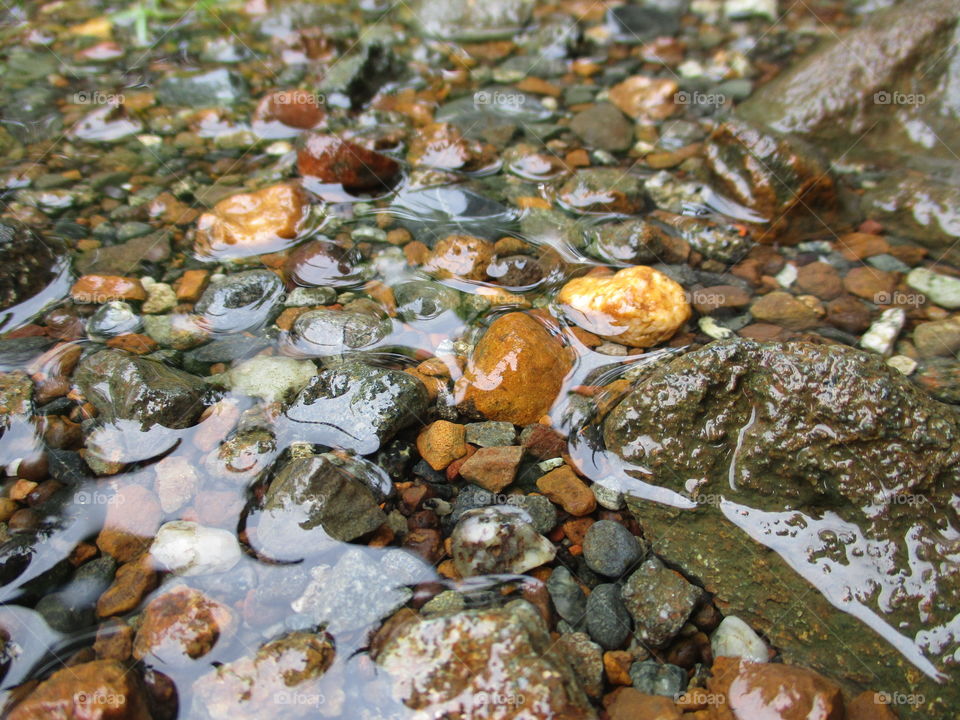 stone on water