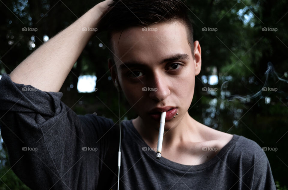 Boy, smoking