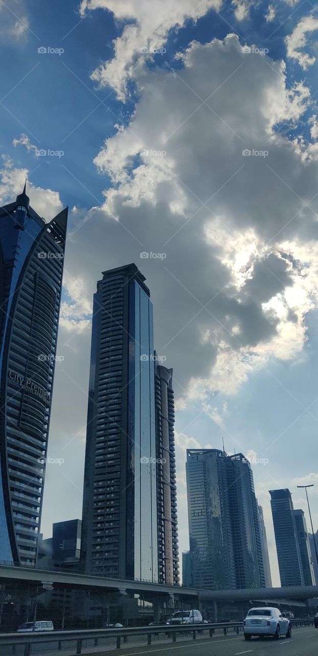 cloudy weather with beautiful architecture