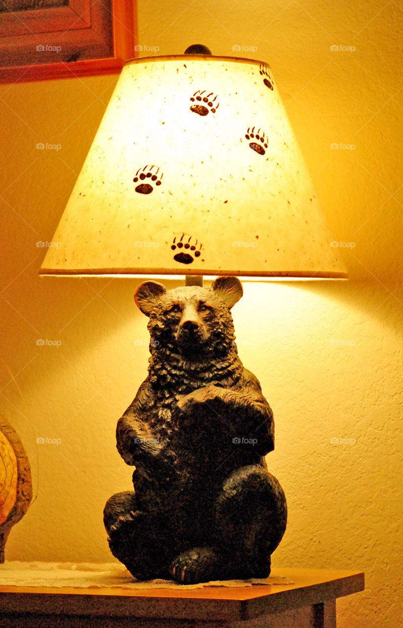 Yellow, bear lamp light