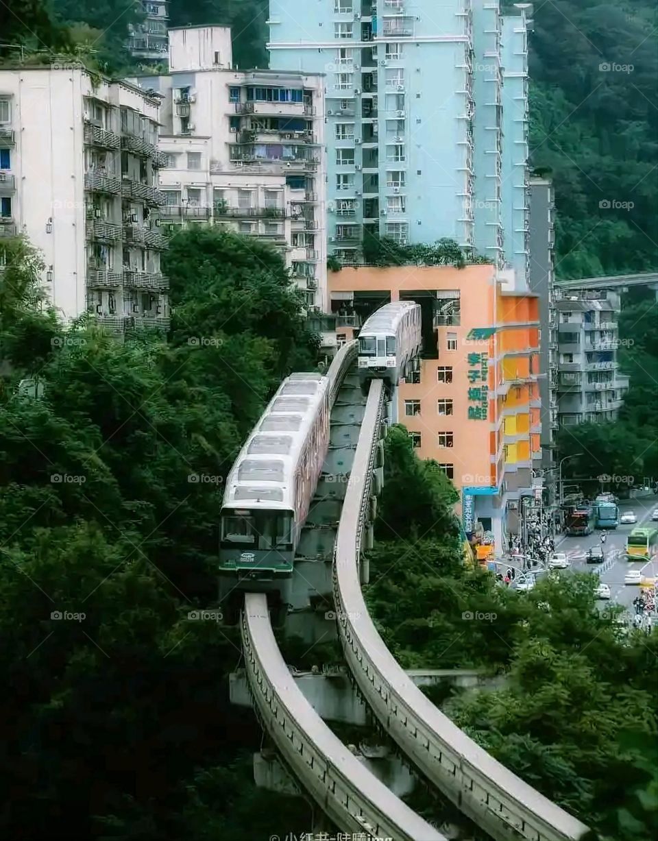 Glory be to God, the magnificent and picturesque view and the natural green trees are a view that is nothing more wonderful than it