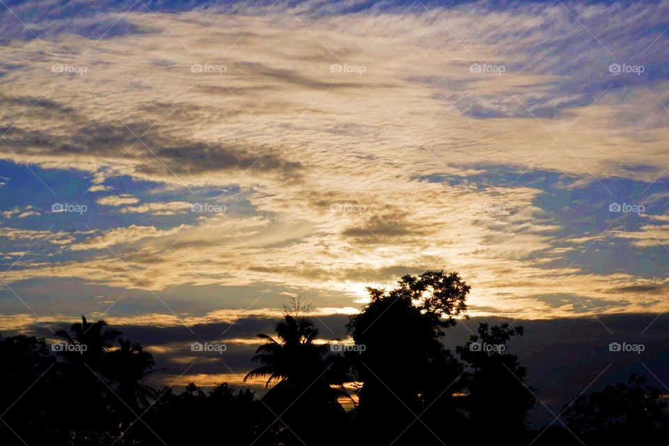 The sky and clouds are the background.