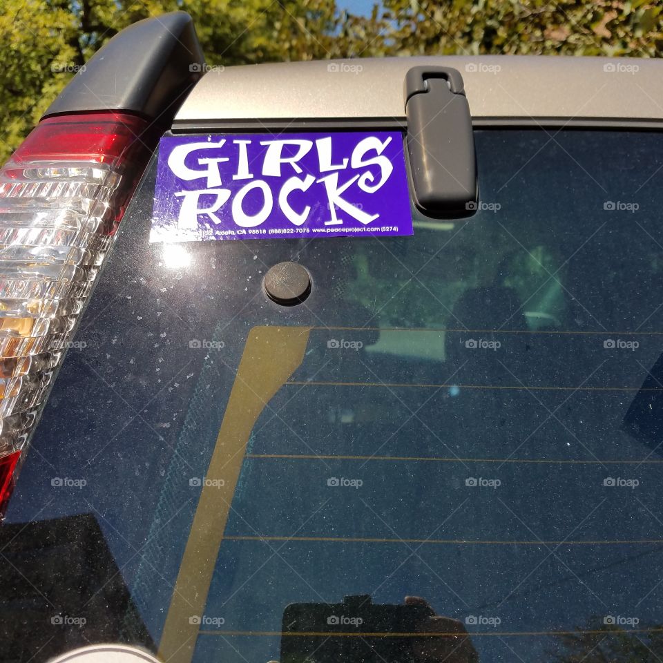 Girls Rock Bumper sticker